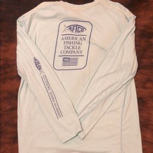 Light blue AFTCO shirt
